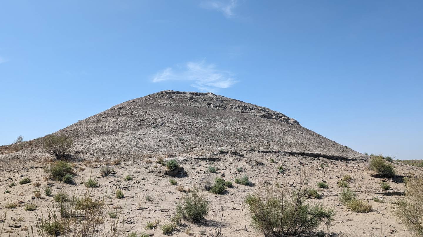 Desert tepe near Bukhara, Uzbekistan