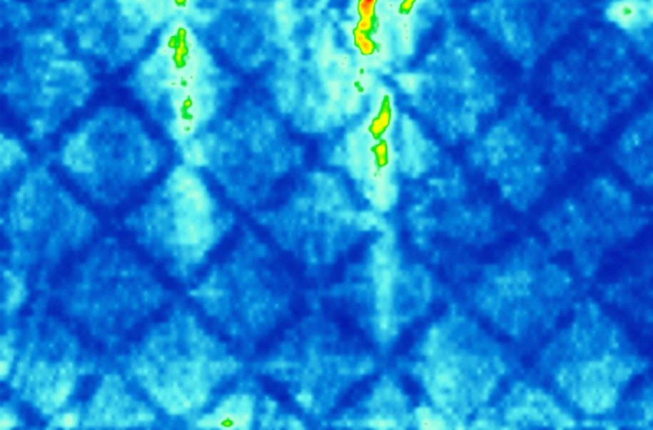 Ground-penetrating radar depth-slice