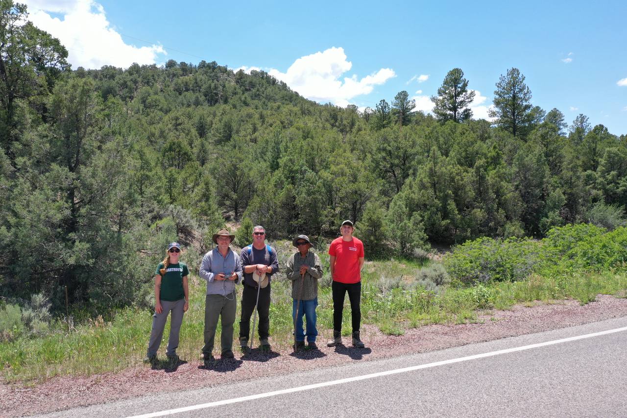 Survey team at Picuris Pueblo, New Mexico