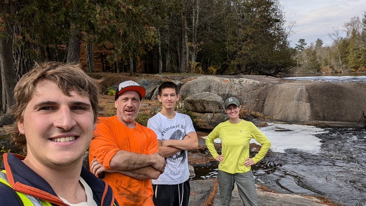 With the field crew on the Menominee Nation